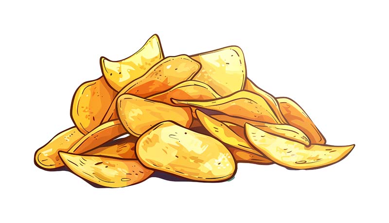 دانلود طرح چیپس سیب زمینی زرد