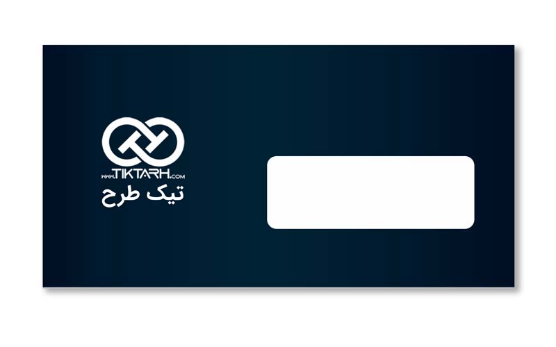 دانلود طرح لایه باز پاکت نامه سرمه ای مارک دار