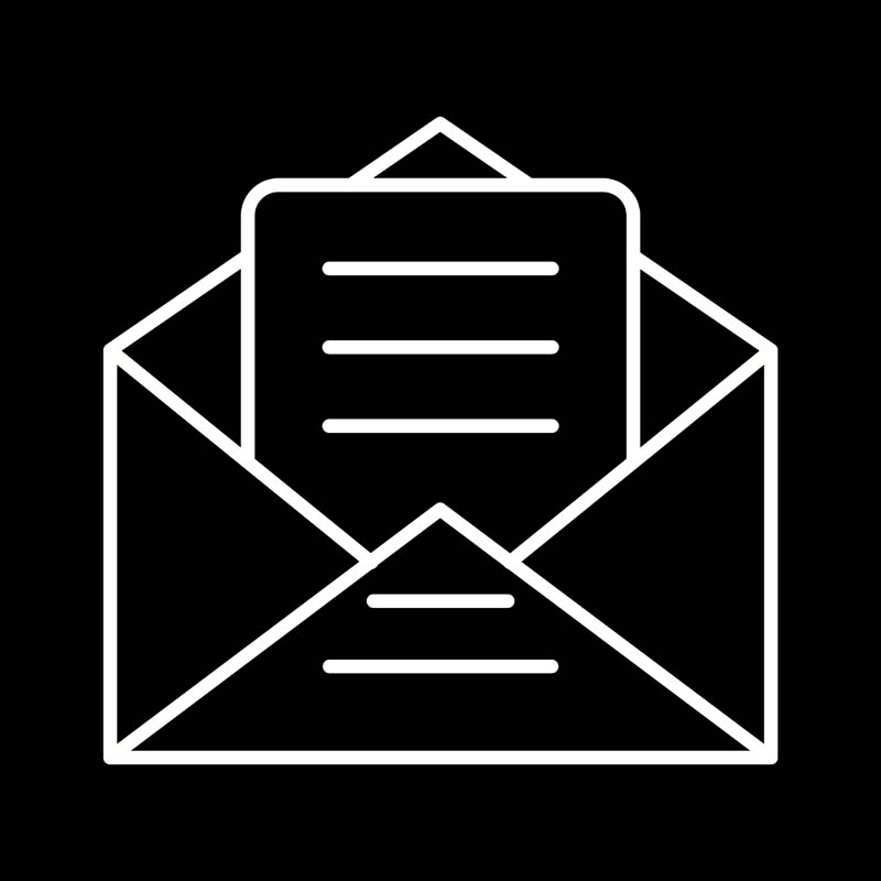 دانلود طرح لایه باز پاکت نامه مشکی