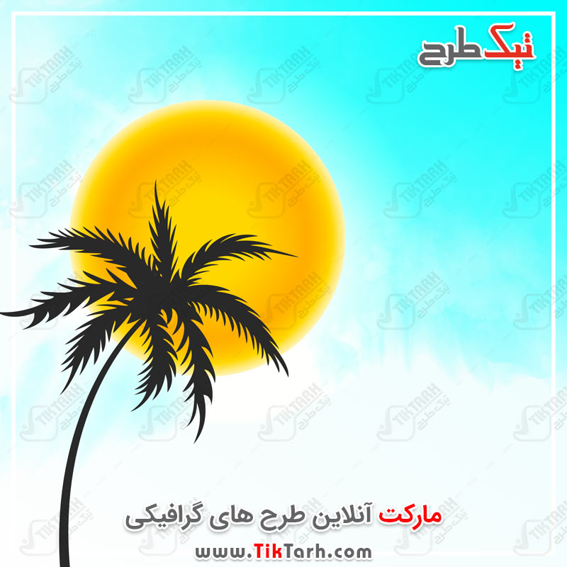 دانلود پس زمینه با طرح نخل