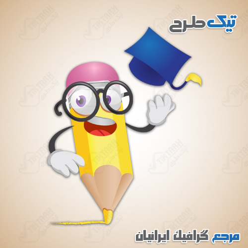 تصویر کلیپ آرت مداد کارتونی دوربری شده