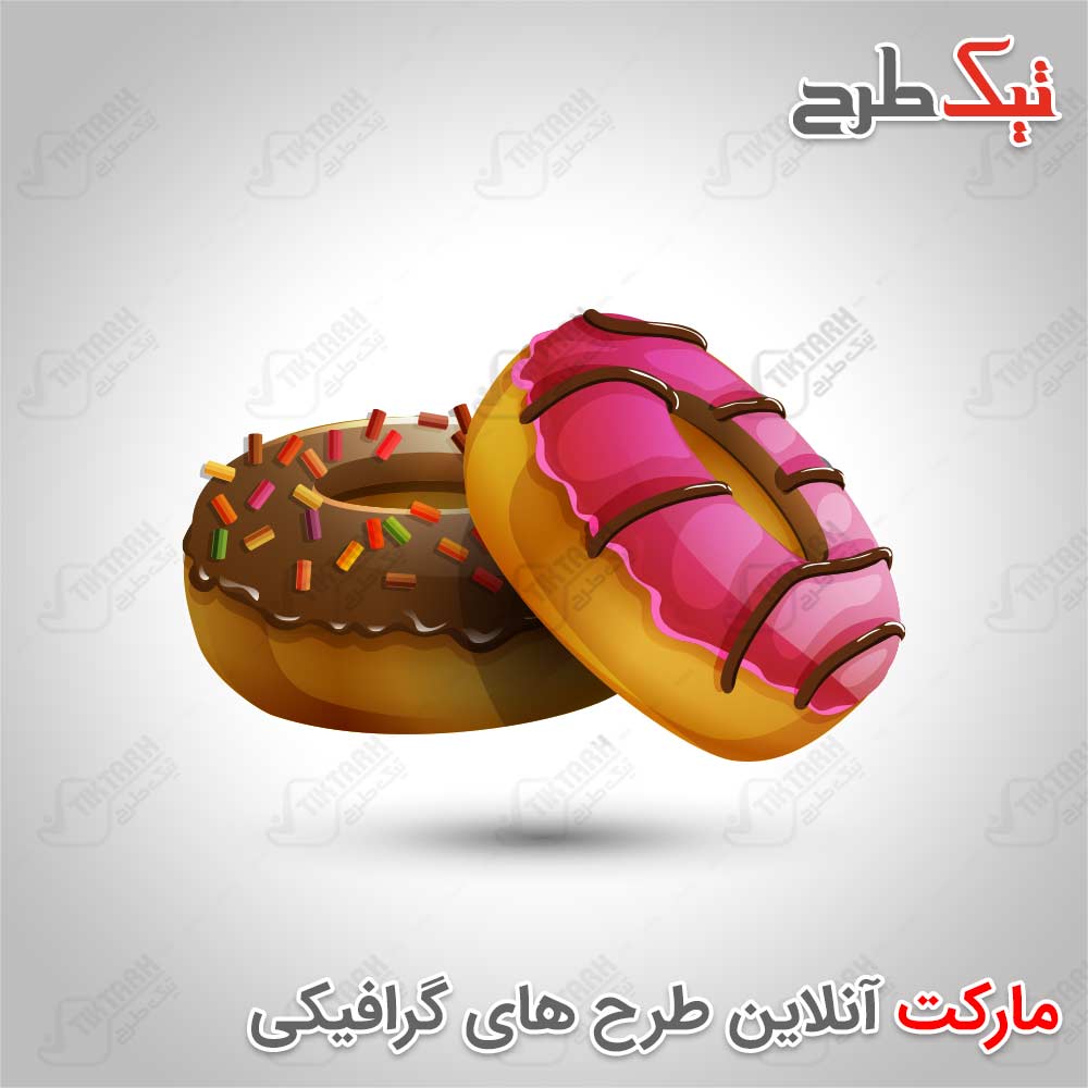 دانلود کلیپ آرت کارتونی دونات شکلاتی