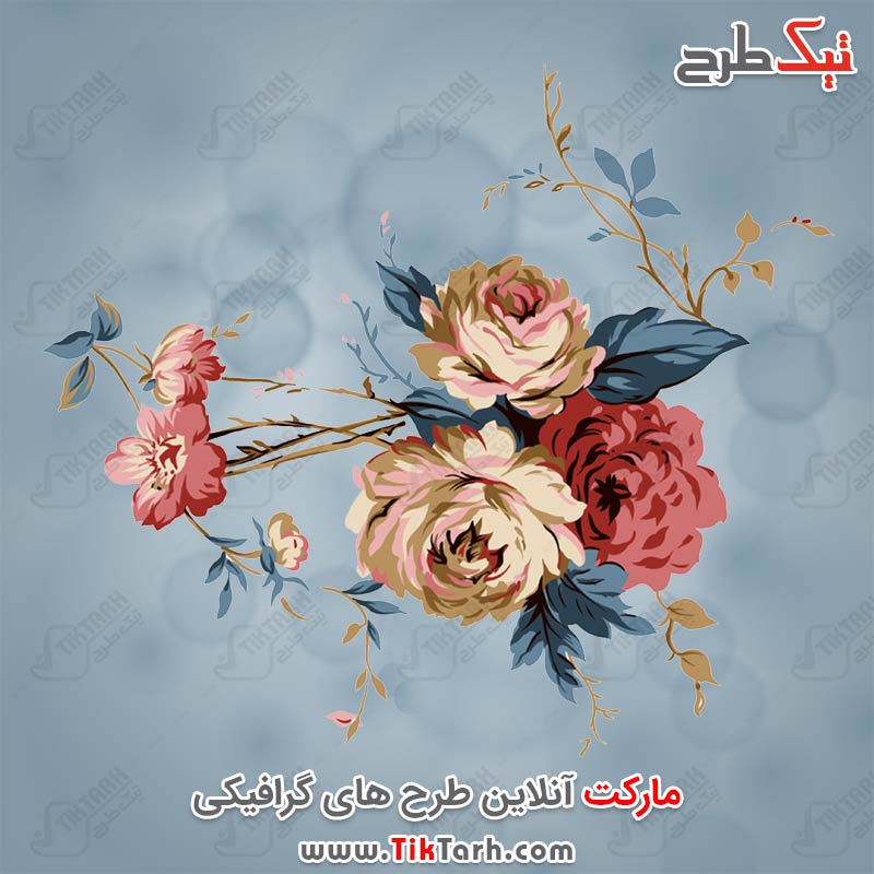 دانلود طرح گل با طرح نقاشی