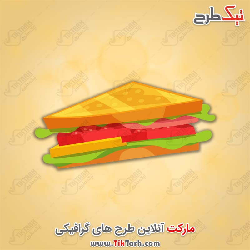 دانلود طرح کارتونی ساندویچ کالباس