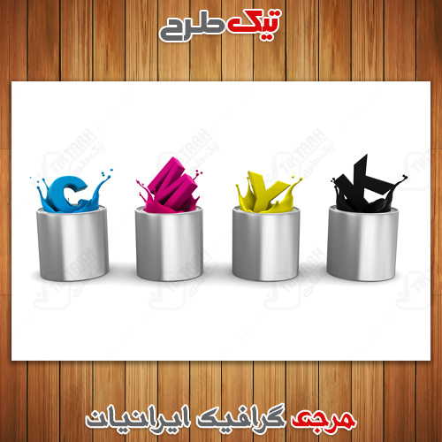 عکس با کیفیت طرح گرافیکی رنگ های CMYK