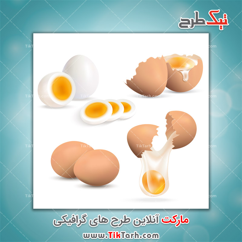طرح کلیپ آرت تخم مرغ کارتونی