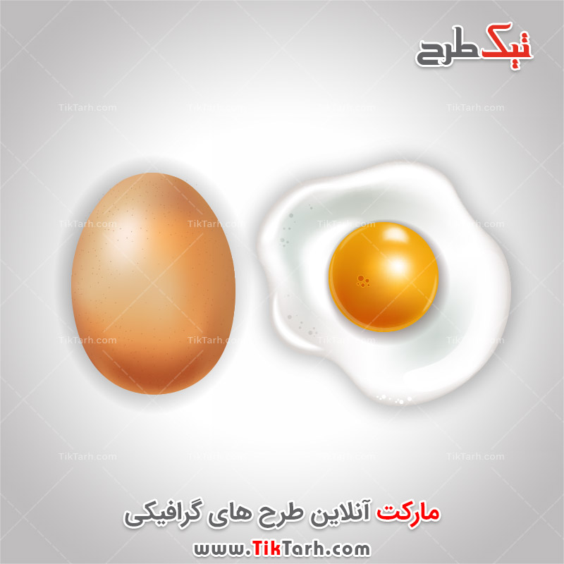 دانلود طرح کلیپ آرت تخم مرغ و نیمرو