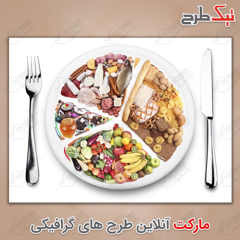 دانلود عکس با کیفیت بشقاب مواد غذایی