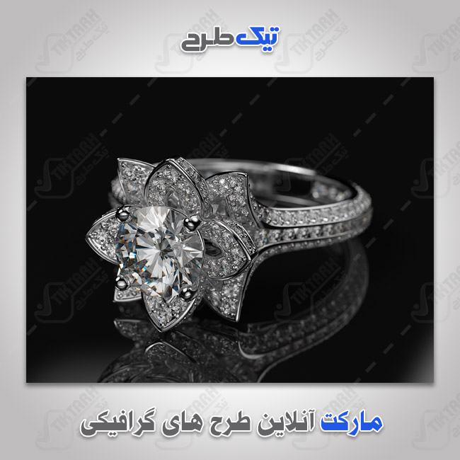دانلود عکس با کیفیت انگشتر با طرح گل