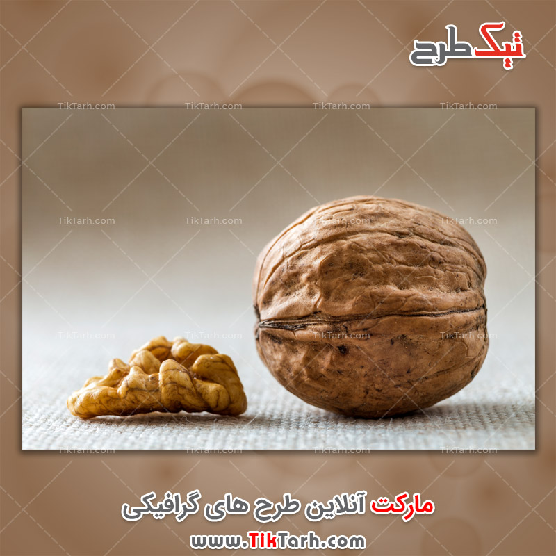 تصویر با کیفیت گردو و مغز گردو
