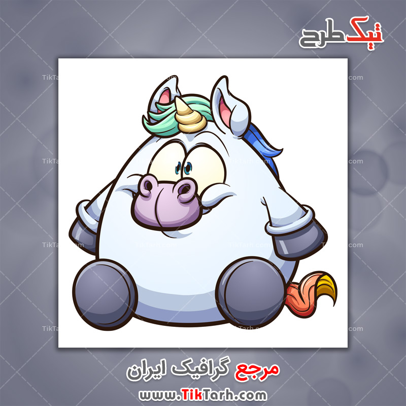 دانلود طرح لایه باز فانتزی اسب شاخدار