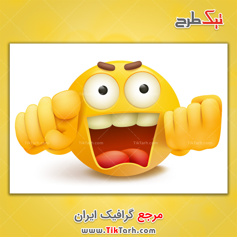 دانلود طرح لایه باز ایموجی عصبانی