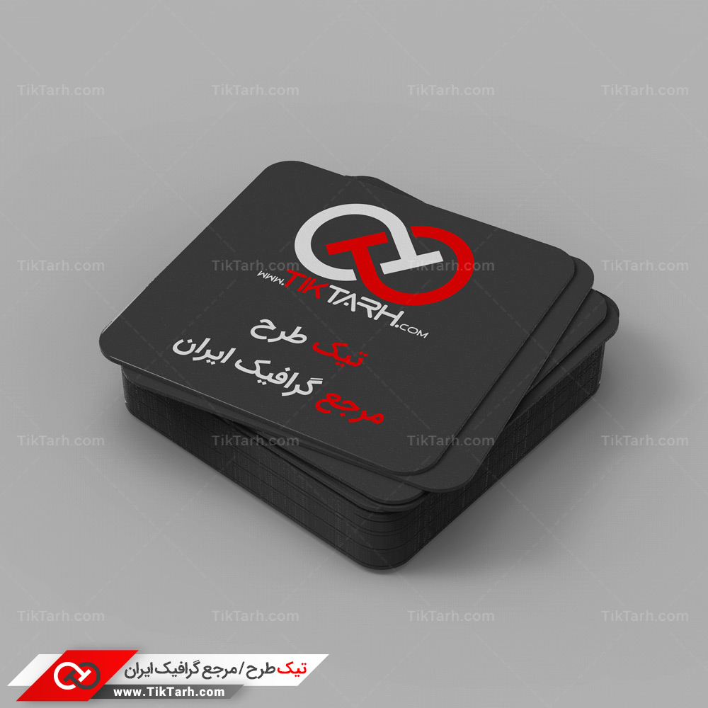 طرح لایه باز موکاپ کارت ویزیت مربع