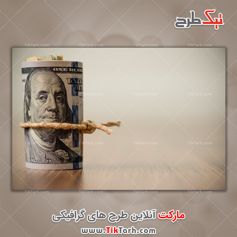 عکس لارج فرمت بسته اسکناس 100 دلاری