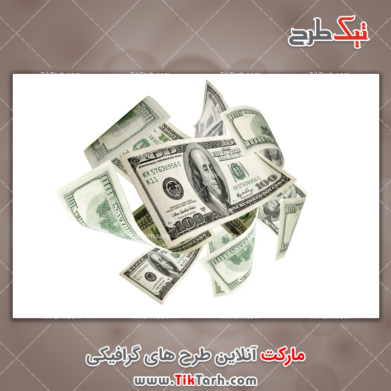 عکس لارج فرمت اسکناس های صد دلاری