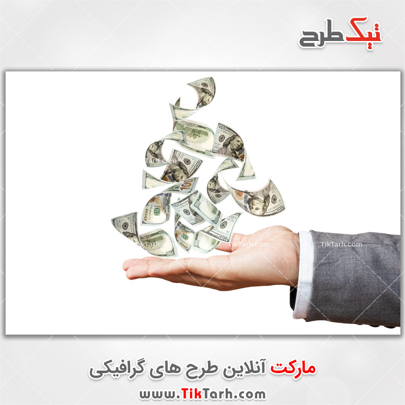 عکس لارج فرمت بارش اسکناس 100 دلاری
