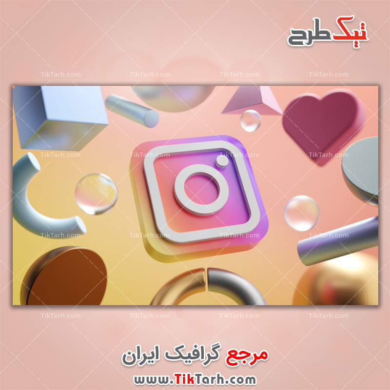 دانلود عکس گرافیکی آیکون اینستاگرام