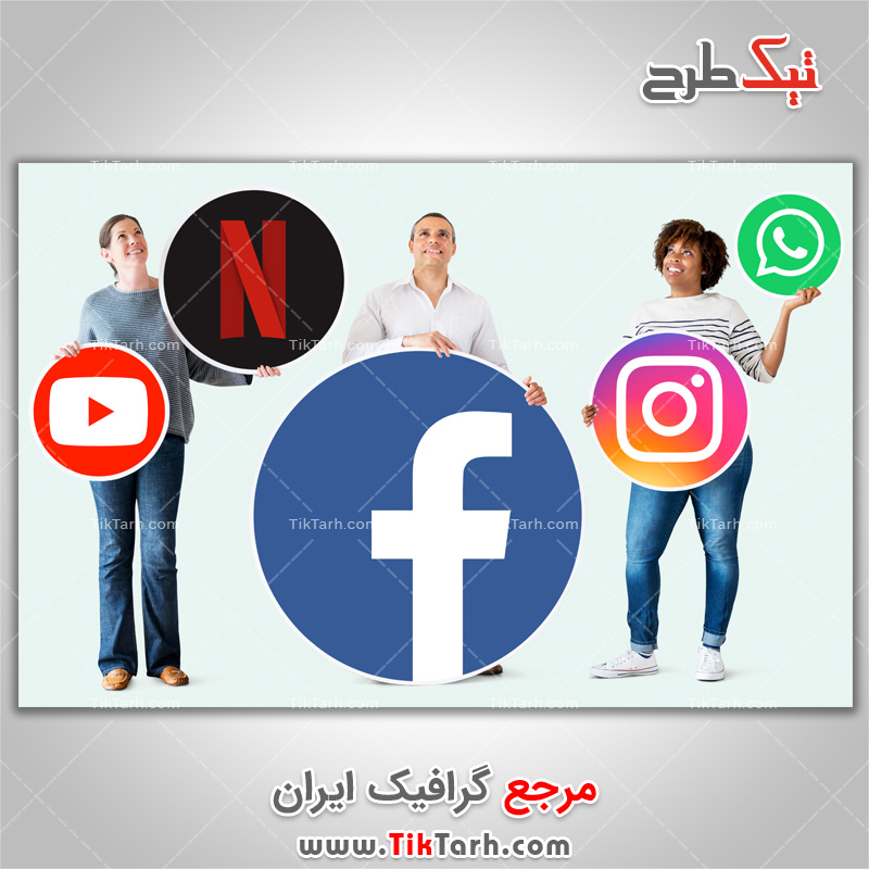 دانلود عکس گرافیکی مردم و شبکه های اجتماعی