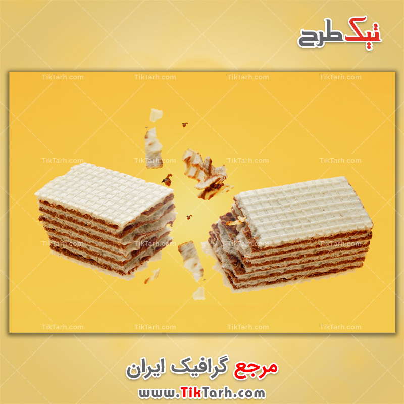 عکس لارج فرمت بیسکویت ویفر