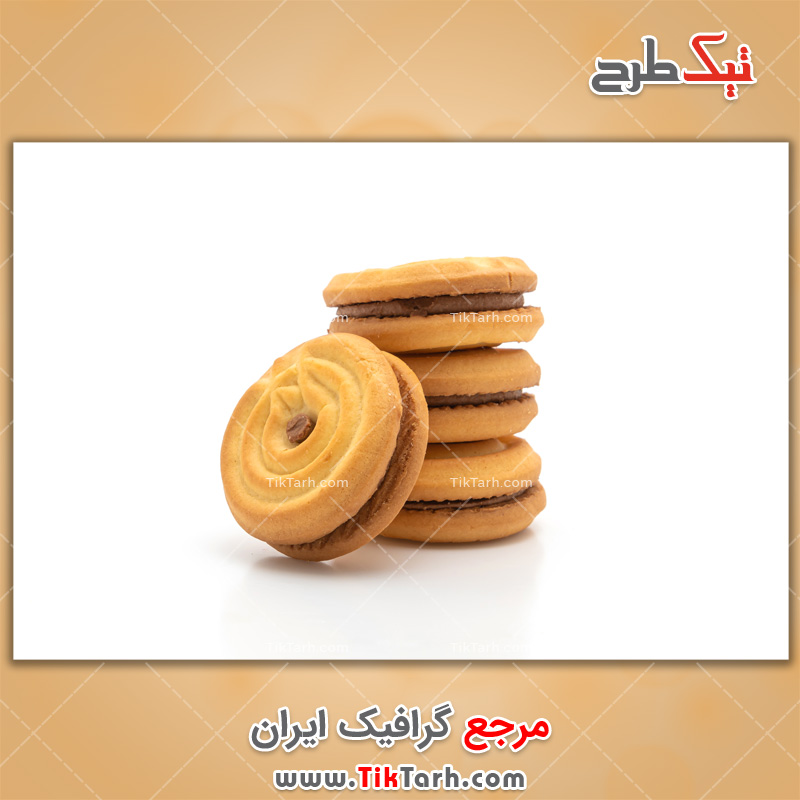 عکس لارج فرمت بیسکویت کرم دار