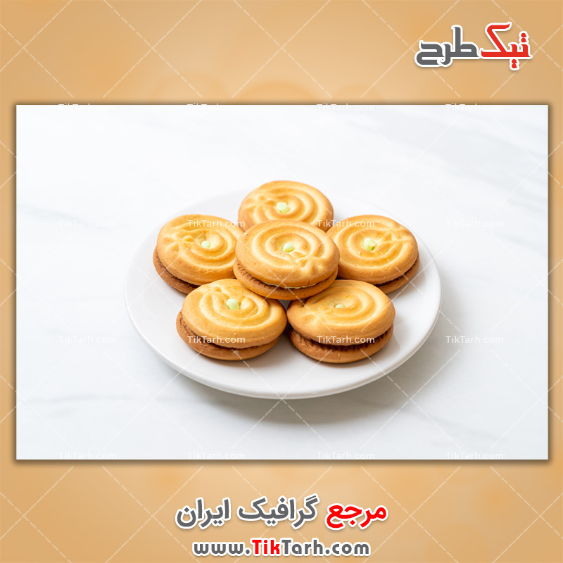 عکس لارج فرمت بشقاب بیسکویت