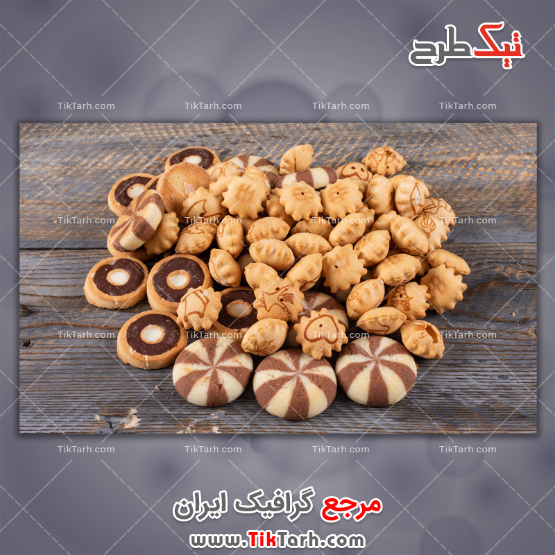 عکس لارج فرمت بیسکویت مغزدار