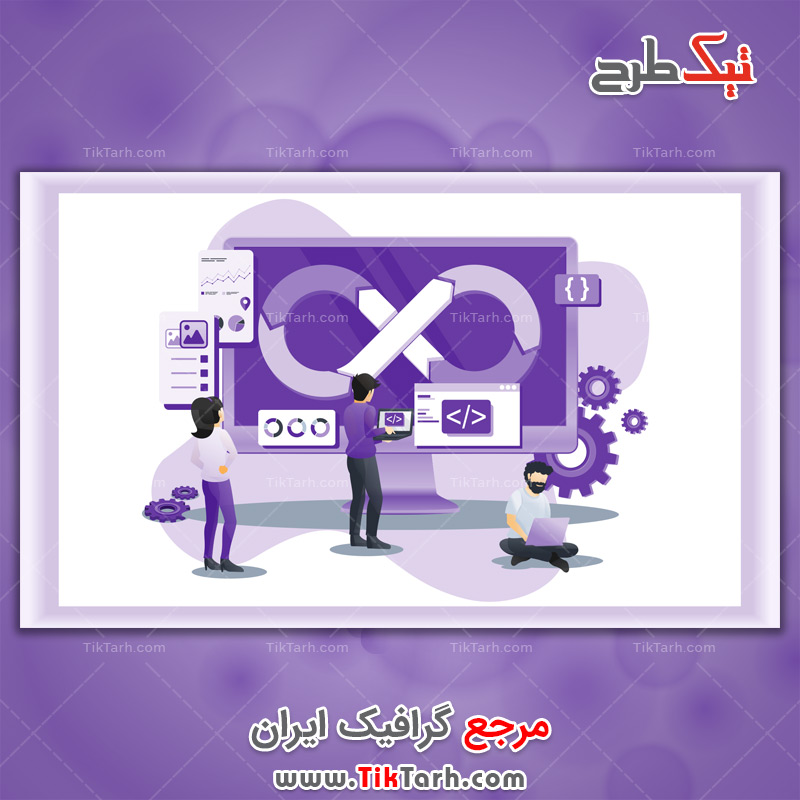 دانلود وکتور مفهومی برنامه نویسی تحت وب