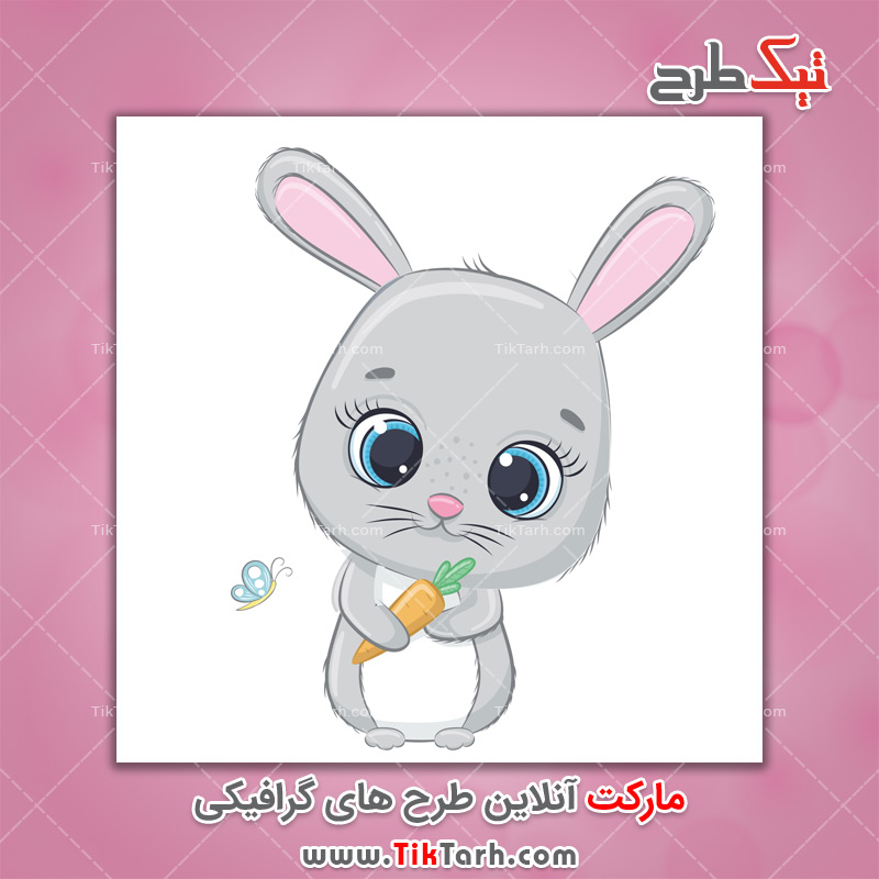 دانلود طرح لایه باز خرگوش کارتونی