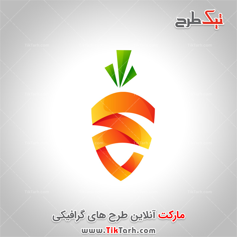 دانلود طرح لایه باز لوگو شماره 3 با طرح هویج