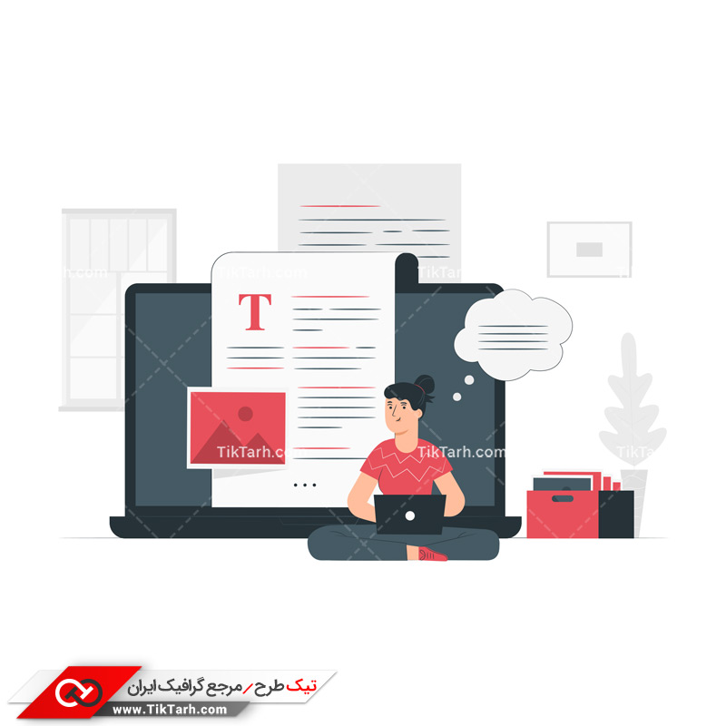 دانلود وکتور مفهومی کار تایپ