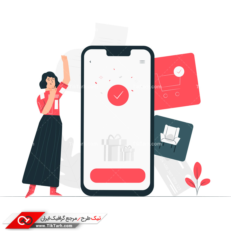 دانلود وکتور مفهومی پرداخت موفق خرید آنلاین