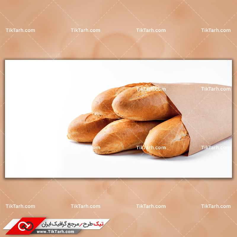 دانلود تصویر با کیفیت نان باگت داخل پاکت