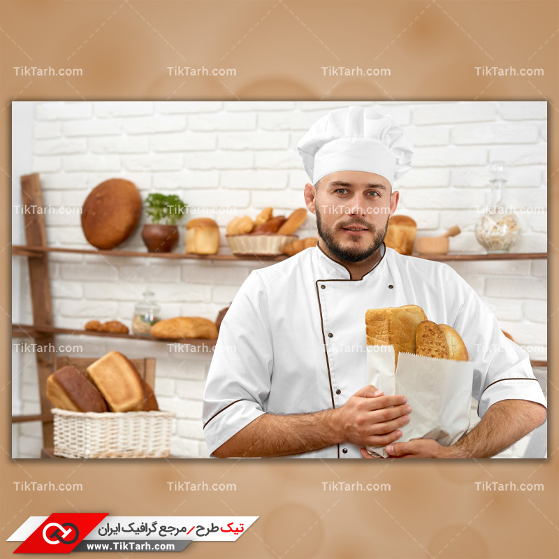 دانلود تصویر با کیفیت نان های باگت داخل پاکت سفید