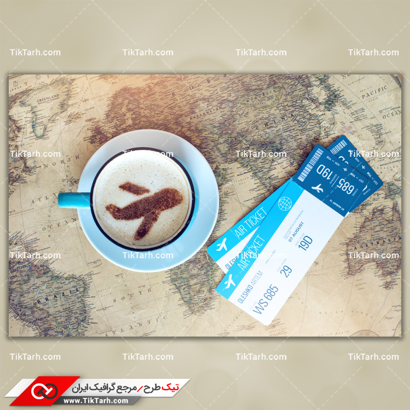 دانلود تصویر با کیفیت بلیط هواپیما