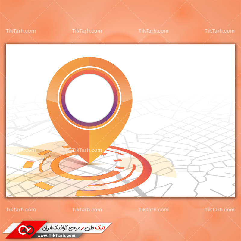 دانلود پس زمینه طراحی با طرح مکان یاب نارنجی