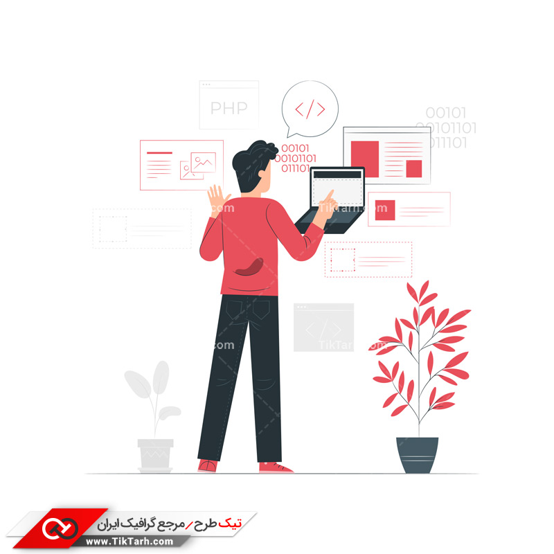 وکتور مفهومی برنامه نویسی تحت وب