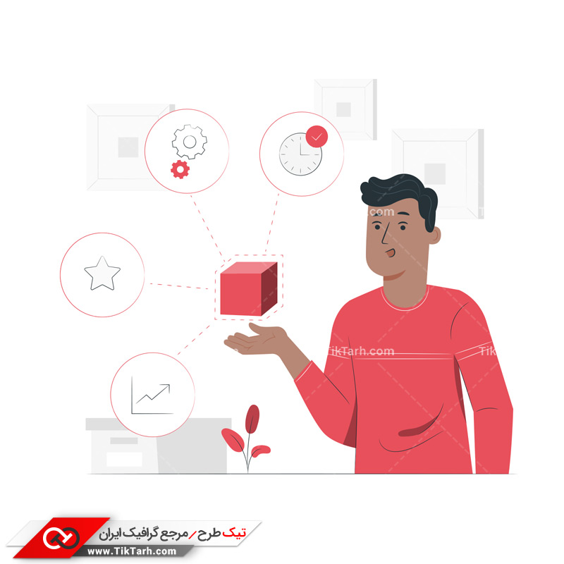 دانلود وکتور مفهومی کار و زمان