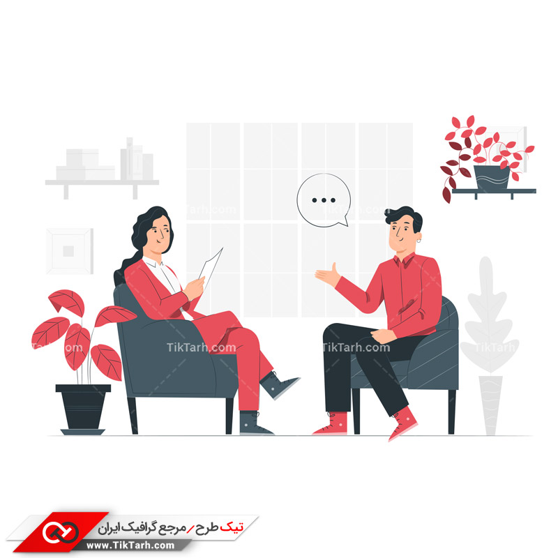 دانلود وکتورمفهومی مصاحبه کاری