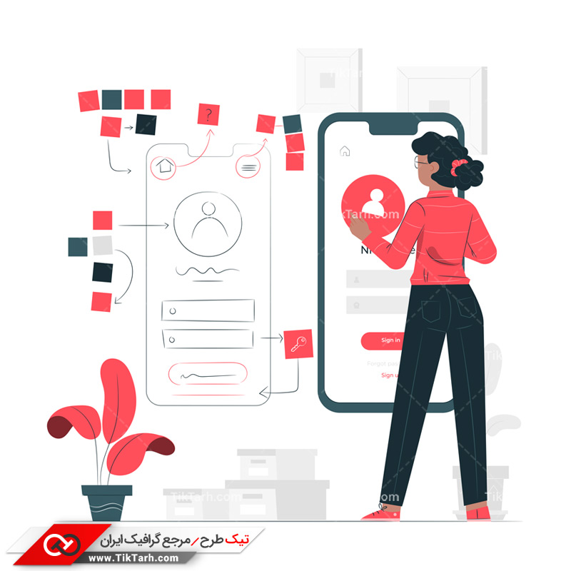 دانلود وکتور مفهومی ایجاد حساب کاربری