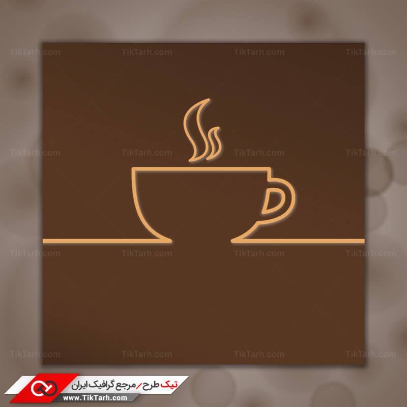 پس زمینه طراحی با طرح فنجان چای