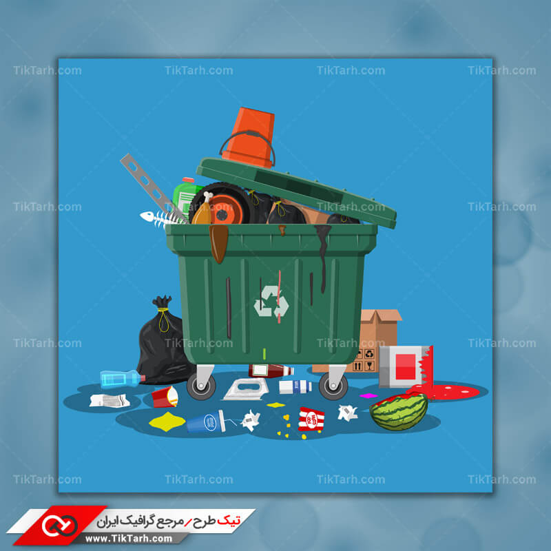 دانلود کلیپ آرت سطل زباله شهری