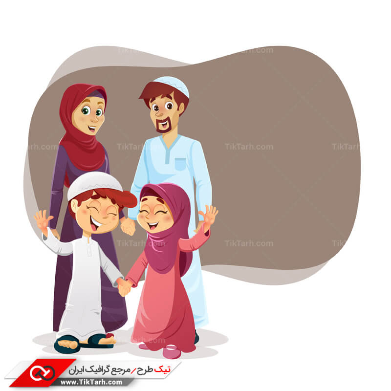 طرح آماده کلیپ آرت مذهبی خانواده مسلمان
