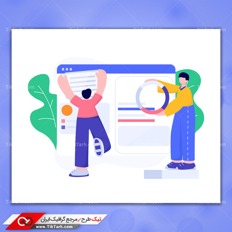 وکتور مفهومی طراحی سایت