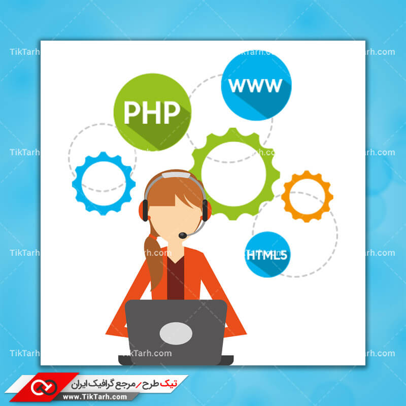 وکتور مفهومی طراحی و برنامه نویسی سایت