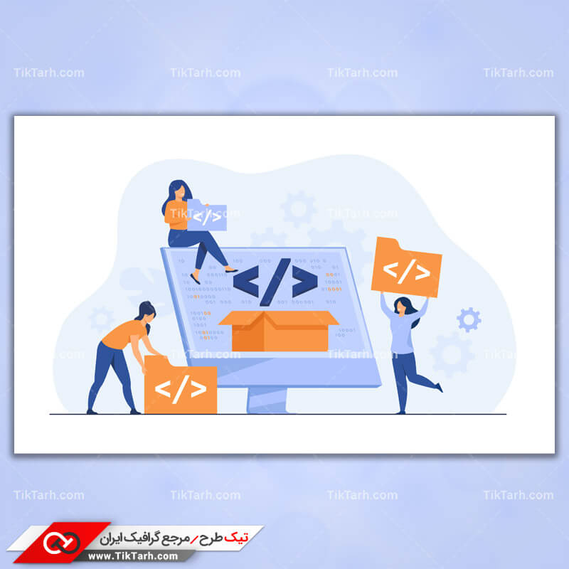 وکتور مفهومی تیم کاری