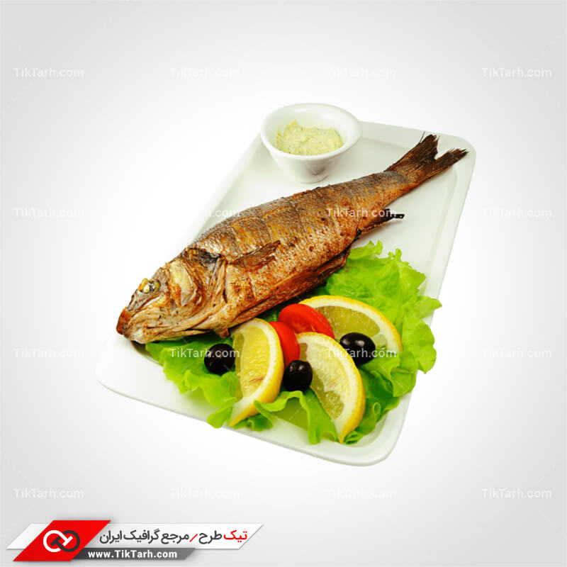 دانلود طرح لایه باز ماهی کبابی و لیموترش