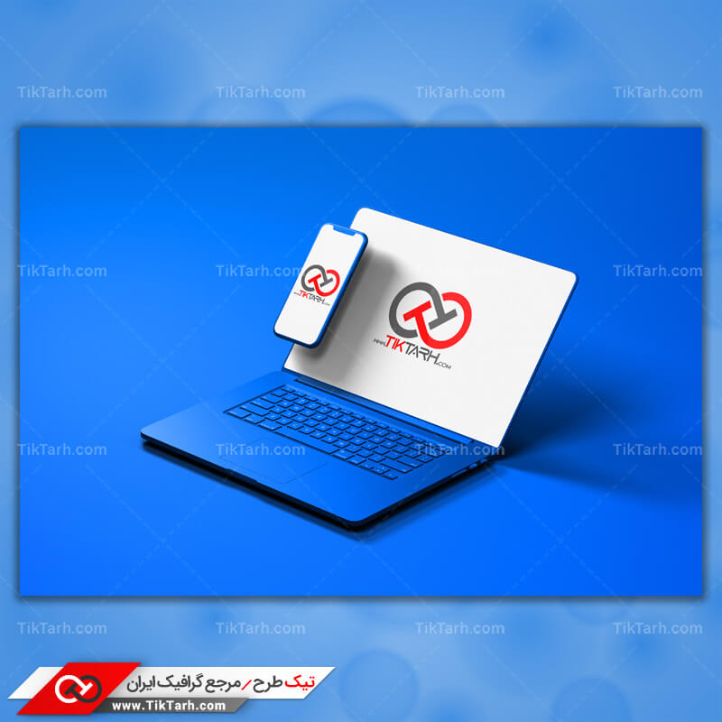 طرح لایه باز موکاپ لپ تاپ و موبایل
