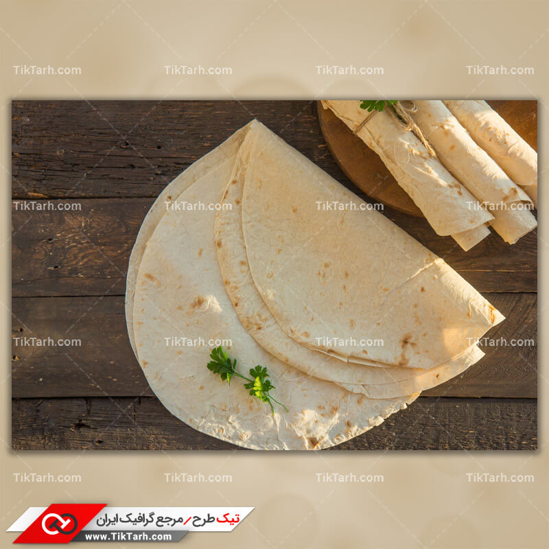 تصویر با کیفیت نان لواش
