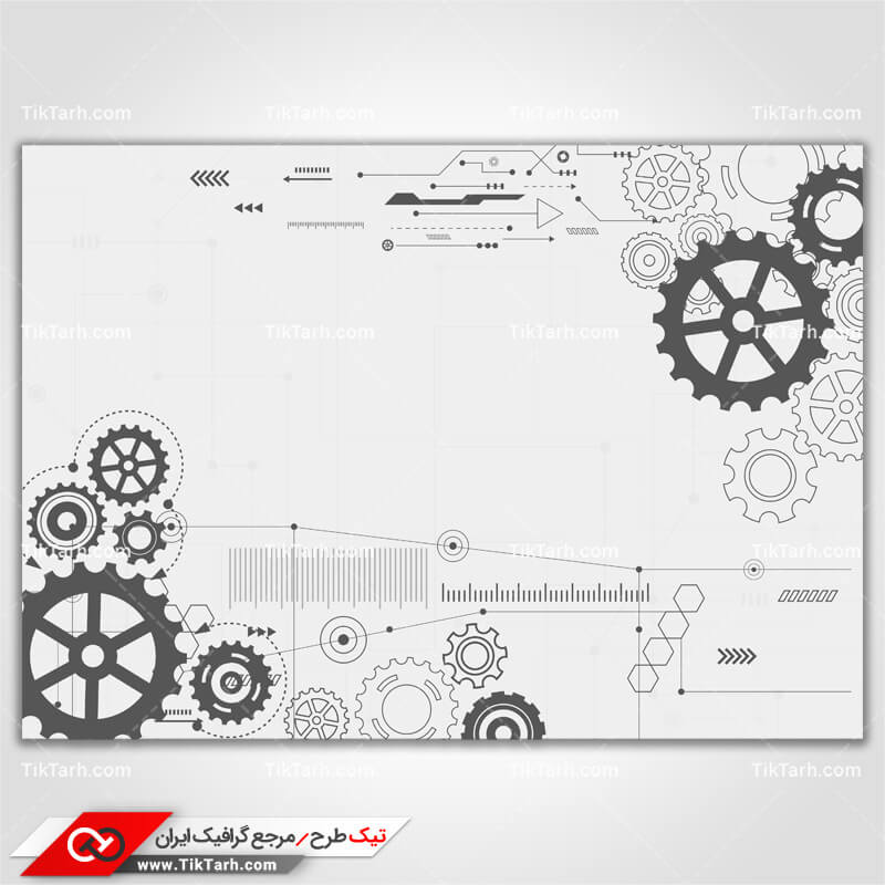 پس زمینه طراحی با طرح آیکون تنظیمات زمینه سفید