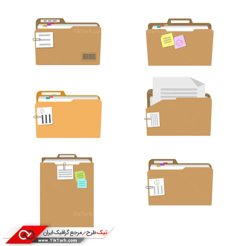 دانلود کلیپ آرت پوشه های پرونده با دستور